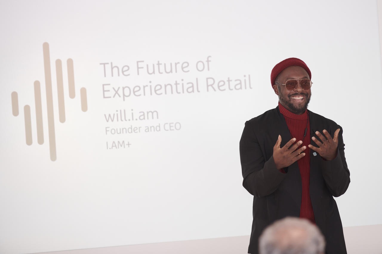 will.i.am, Founder and CEO of I.AM+, presenting “The Future of Experiential Retail”