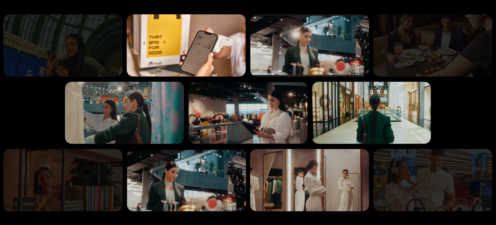 From the vision film — everyday scenarios across the mall journey